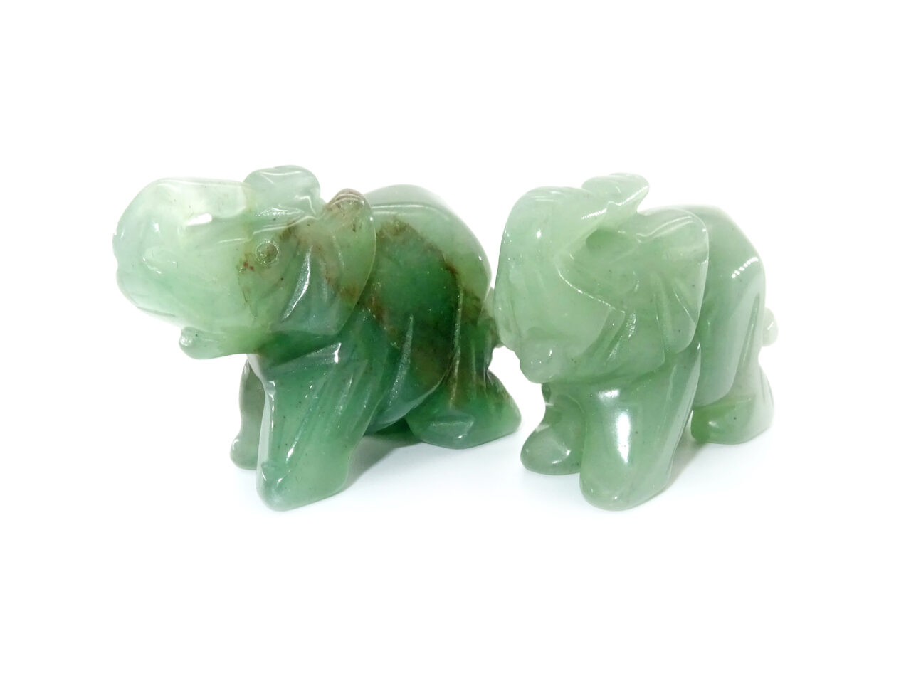 Hand Carved Gemstone Elephant Jade